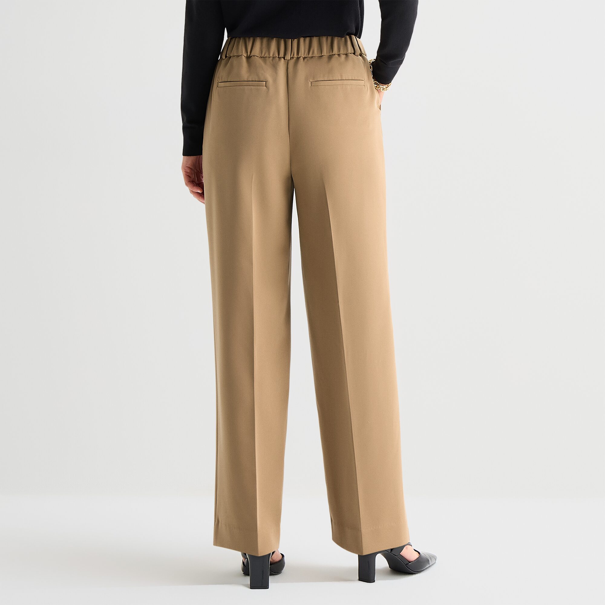 Liz Claiborne Charlotte Womens Wide Leg Mid Rise Trouser
