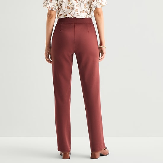 Liz Claiborne Maya Womens Straight Mid Rise Pull-On Pant