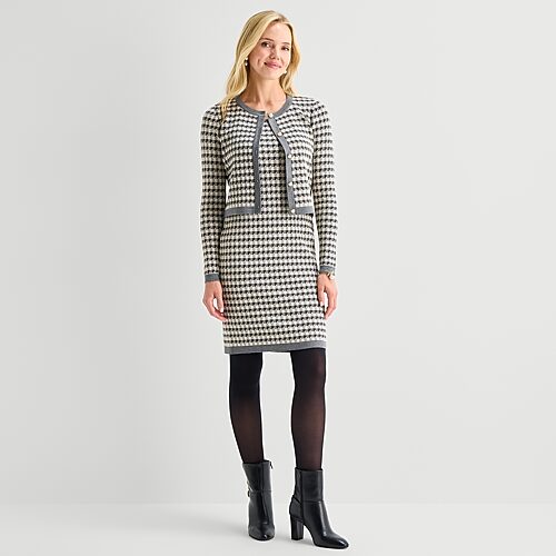 Melonie T Womens Sleeveless Sweater Dress In Gray