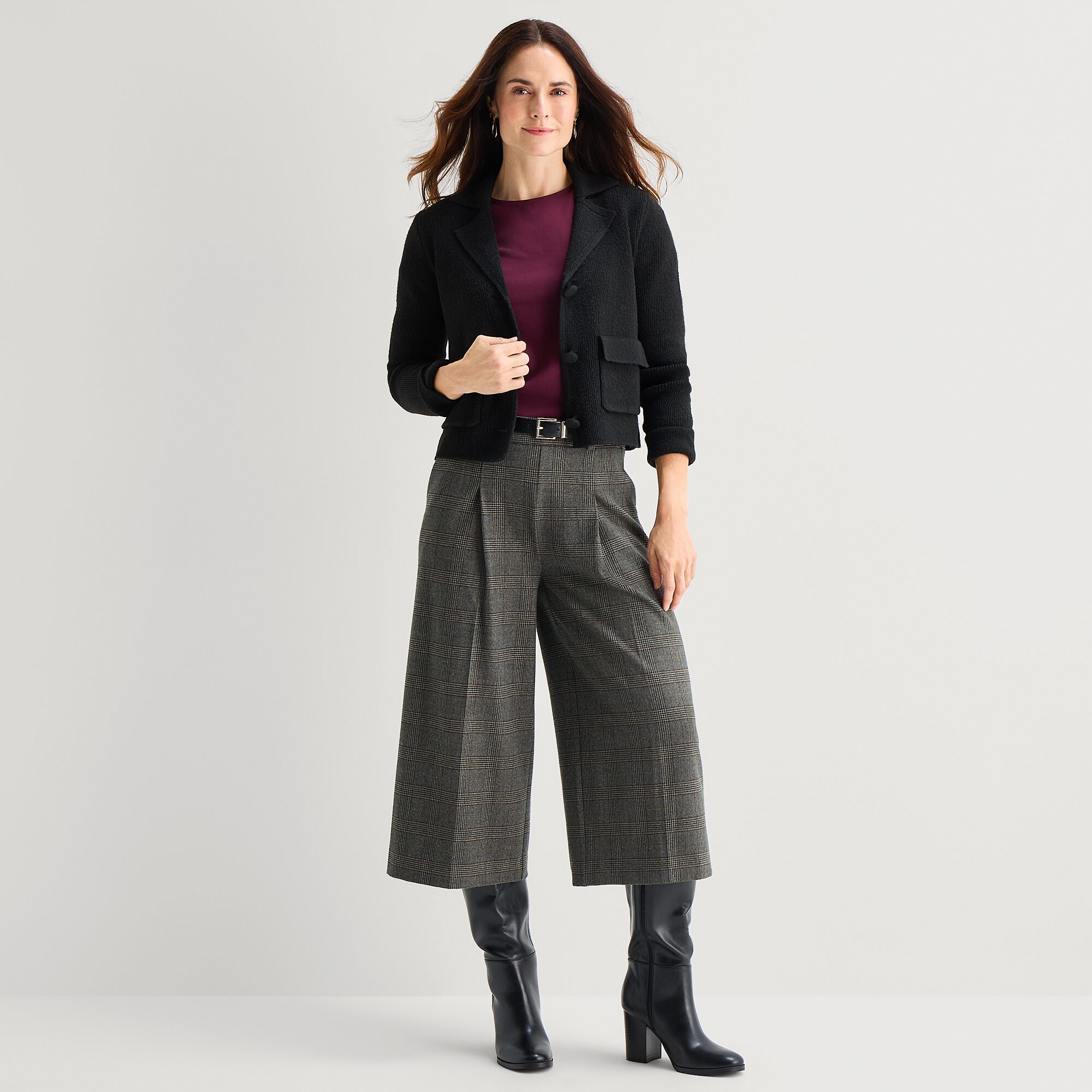 Liz Claiborne Womens Long Sleeve Button Cardigan