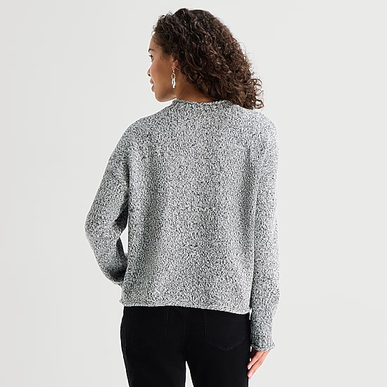 St. John's Bay Tall Womens Rollneck Long Sleeve Pullover Sweater