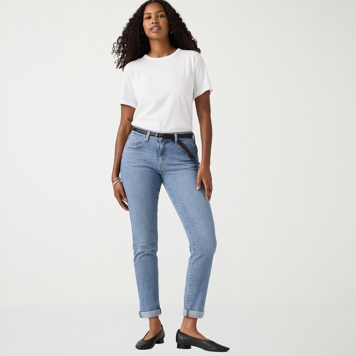 Levi's® Womens Mid Rise Relaxed Fit Tapered Leg Boyfriend Jean