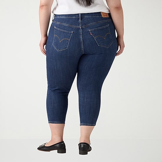 Levi's® Shaping Womens Plus Stretch Fabric Slim Mid Rise Capri Pant