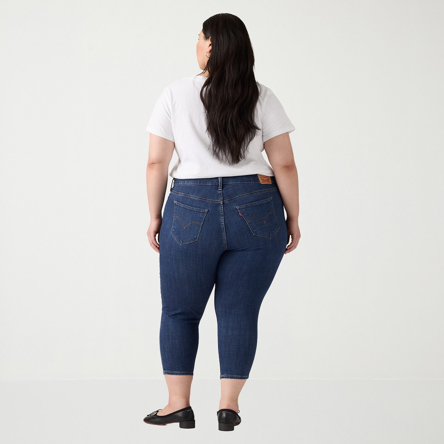 Levi's® Shaping Womens Plus Stretch Fabric Slim Mid Rise Capri Pant