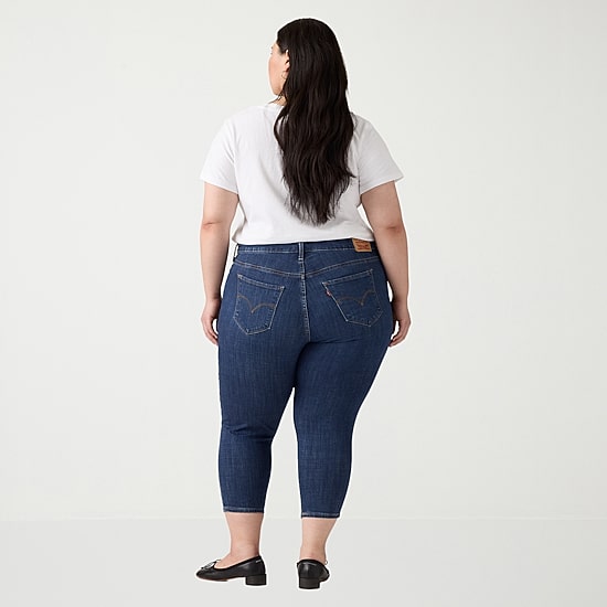 Levi's® Shaping Womens Plus Stretch Fabric Slim Mid Rise Capri Pant