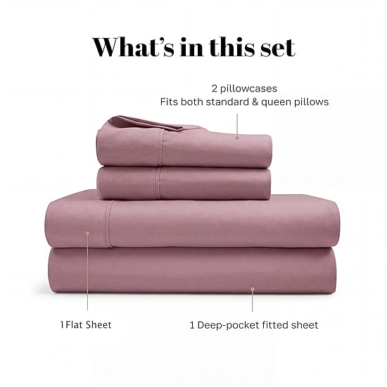 SUPERIOR® Egyptian Cotton Premium Soft 530tc Deep Pocket Sheet Set