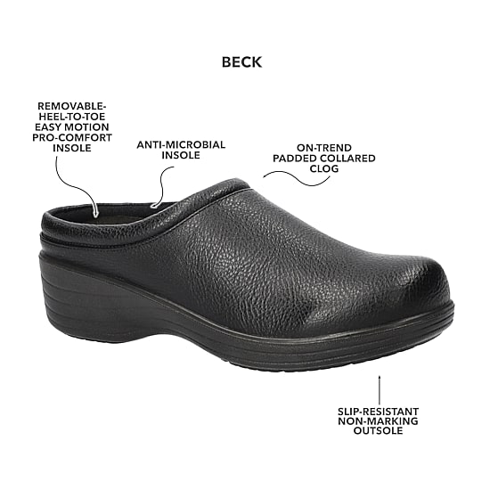 Easy Works By Easy Street Beck Womens Round Closed Toe Clogs