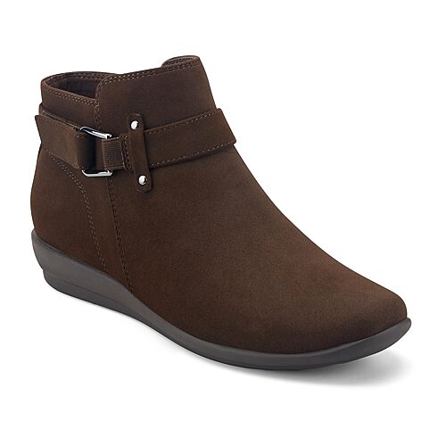 Easy Spirit Womens Abril3 Wedge Heel Booties In Brown