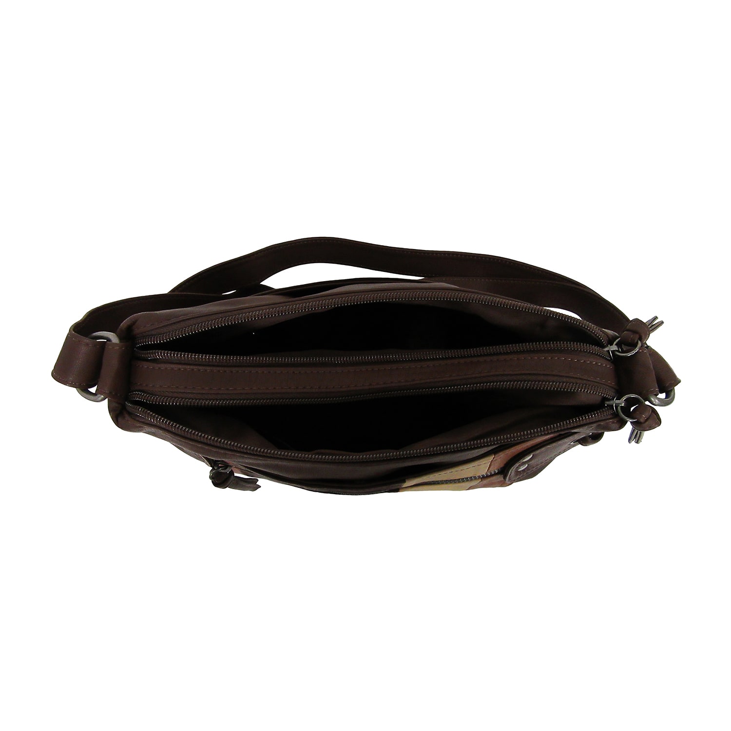 Bueno of California Stripe Smooth Washed Tie Side Medium Crossbody Bag