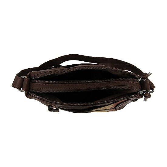 Bueno of California Stripe Smooth Washed Tie Side Medium Crossbody Bag
