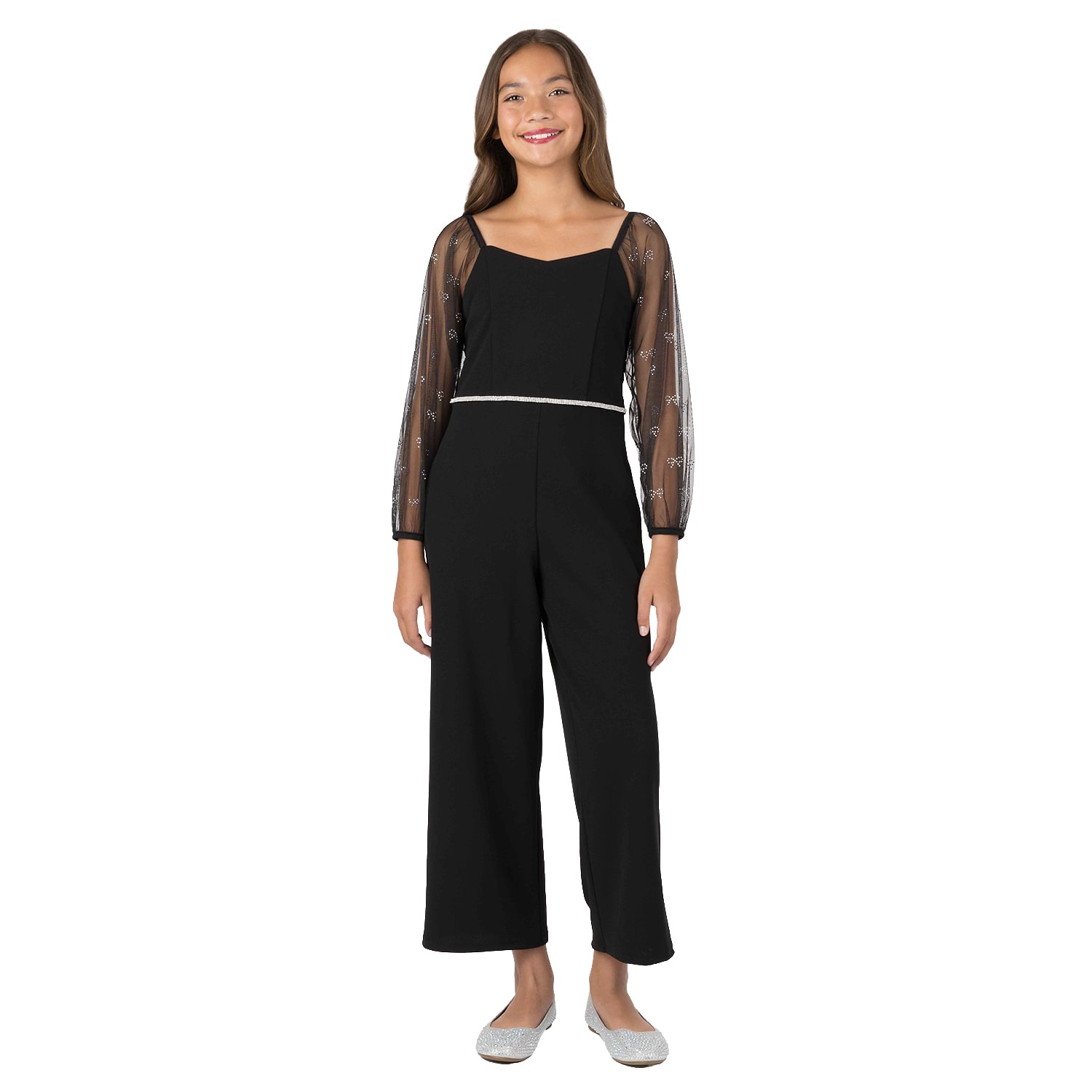 Speechless Girls Square Neck Sleeveless Jumpsuit