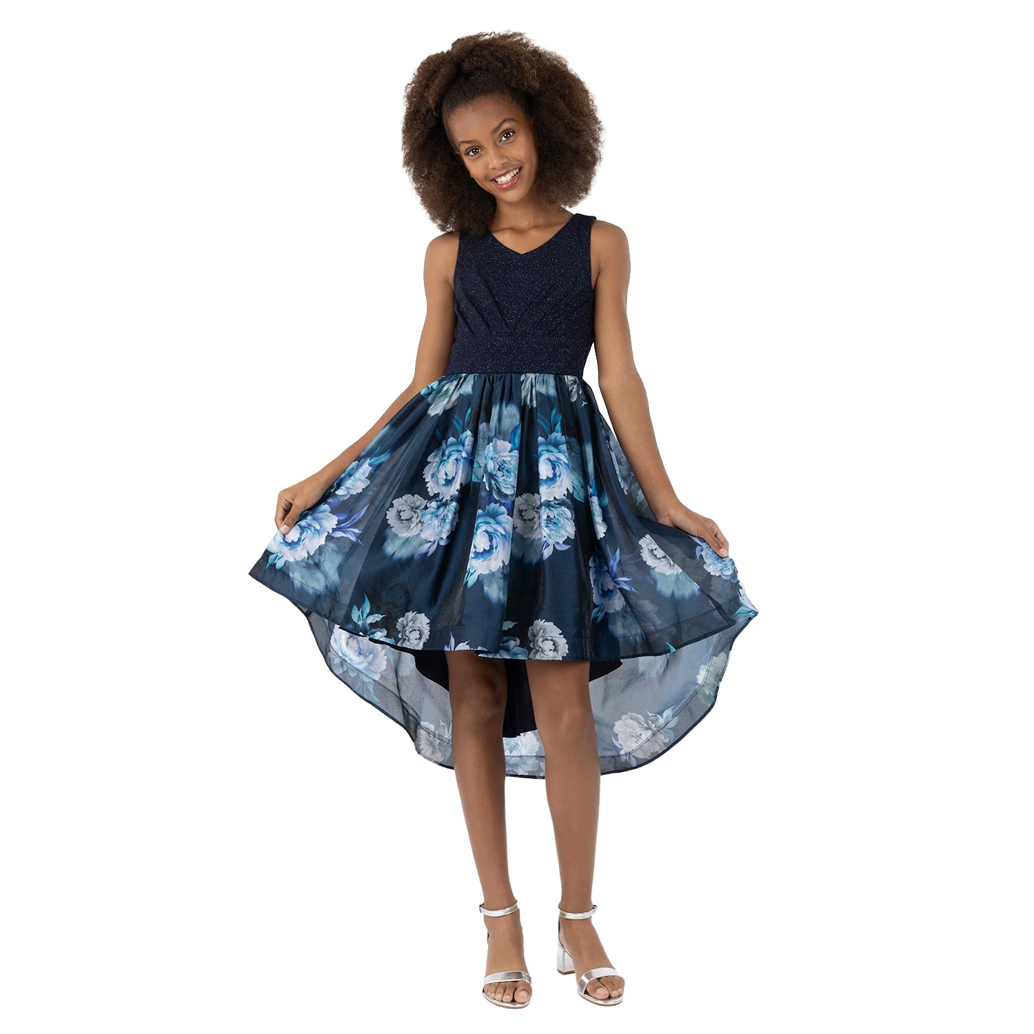Speechless Girls Short Sleeve Fit + Flare Dress