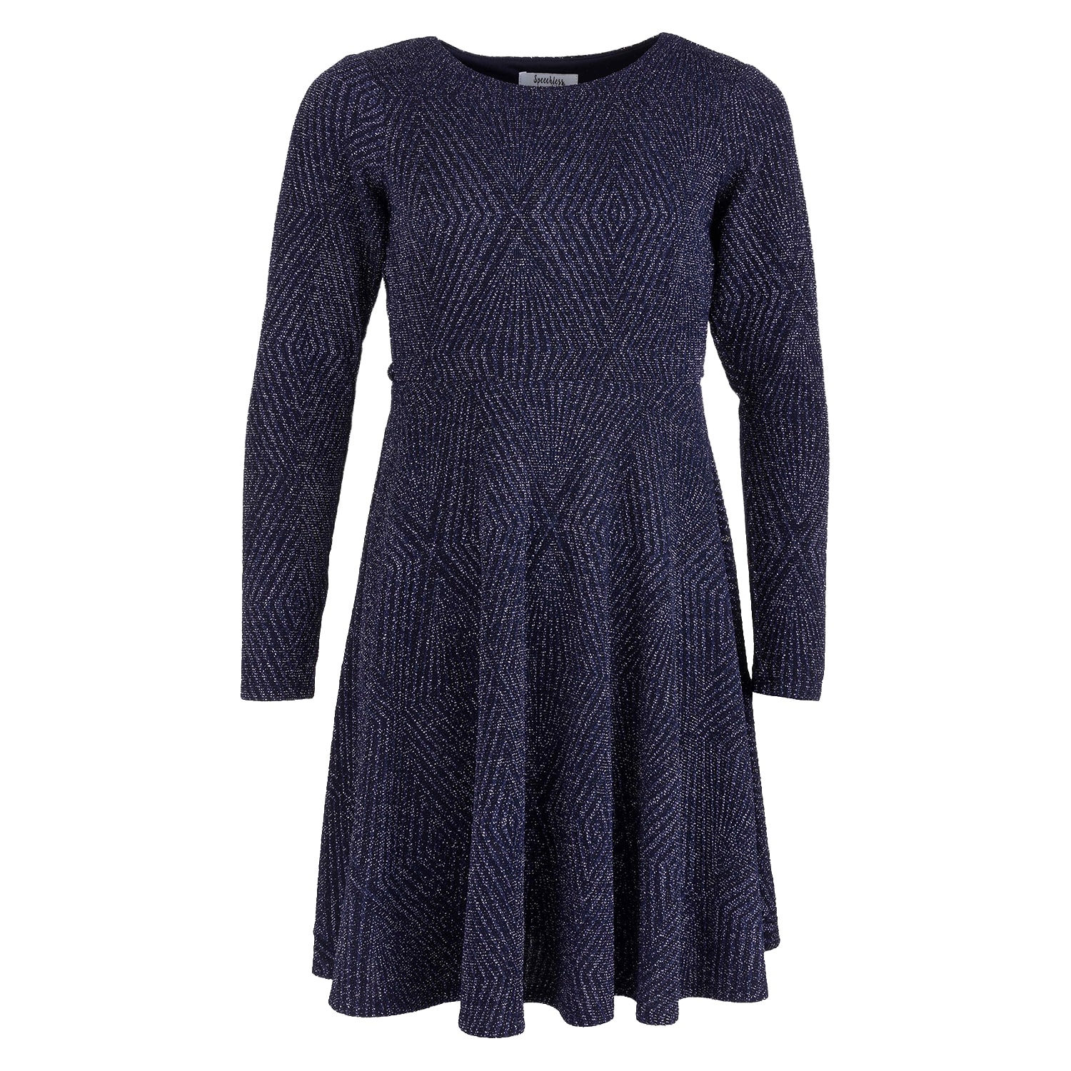 Speechless Girls Fitted Short Sleeve Fit + Flare Dress