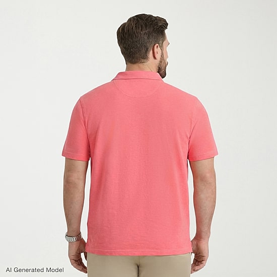 IZOD Dockside Slub Big and Tall Mens Classic Fit Short Sleeve Polo Shirt