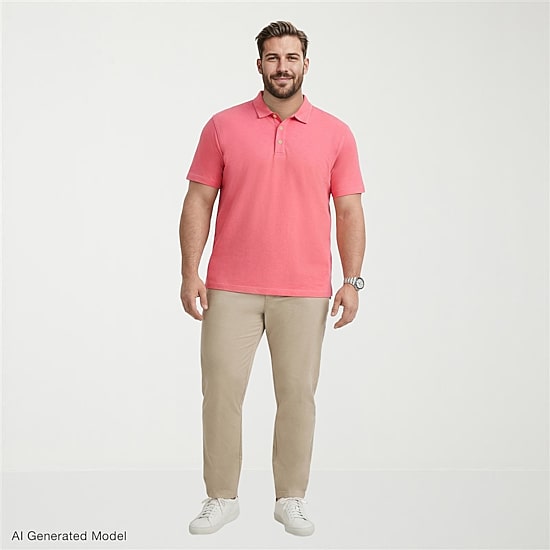 IZOD Dockside Slub Big and Tall Mens Classic Fit Short Sleeve Polo Shirt