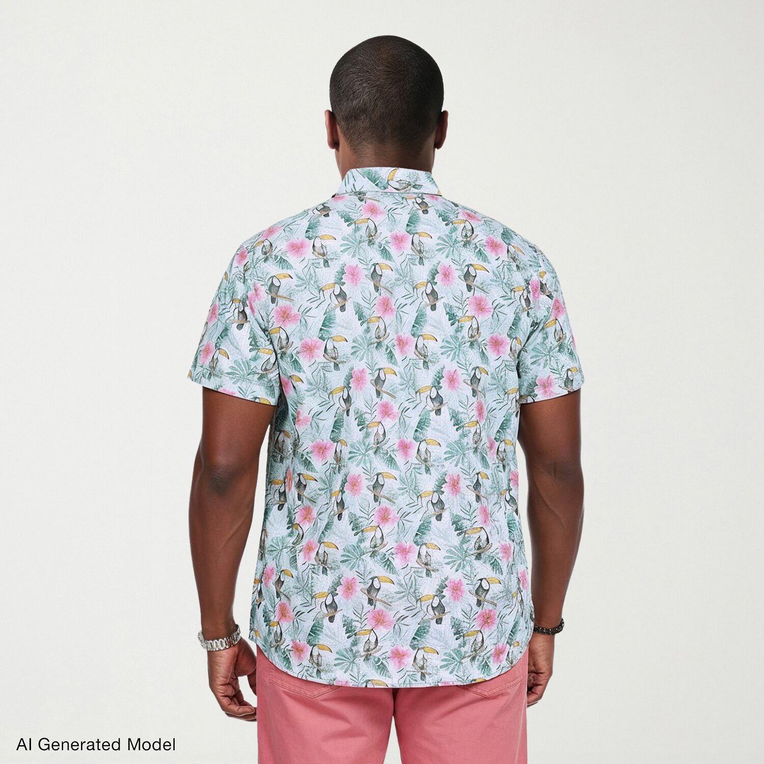 IZOD Dockside Chambray Mens Short Sleeve Classic Fit Big and Tall Button-Down Shirt