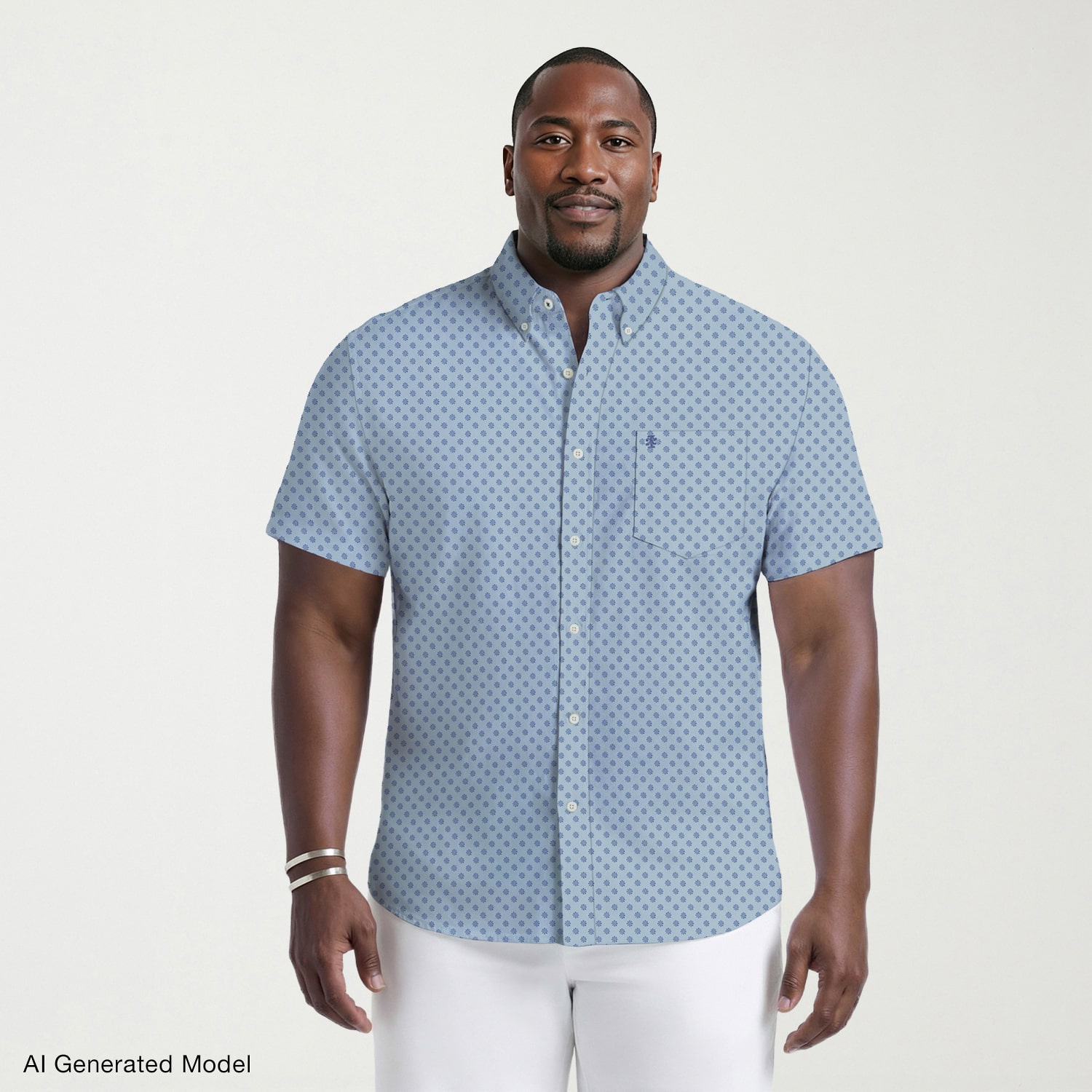IZOD Breeze Mens Short Sleeve Classic Fit Big and Tall Button-Down Shirt