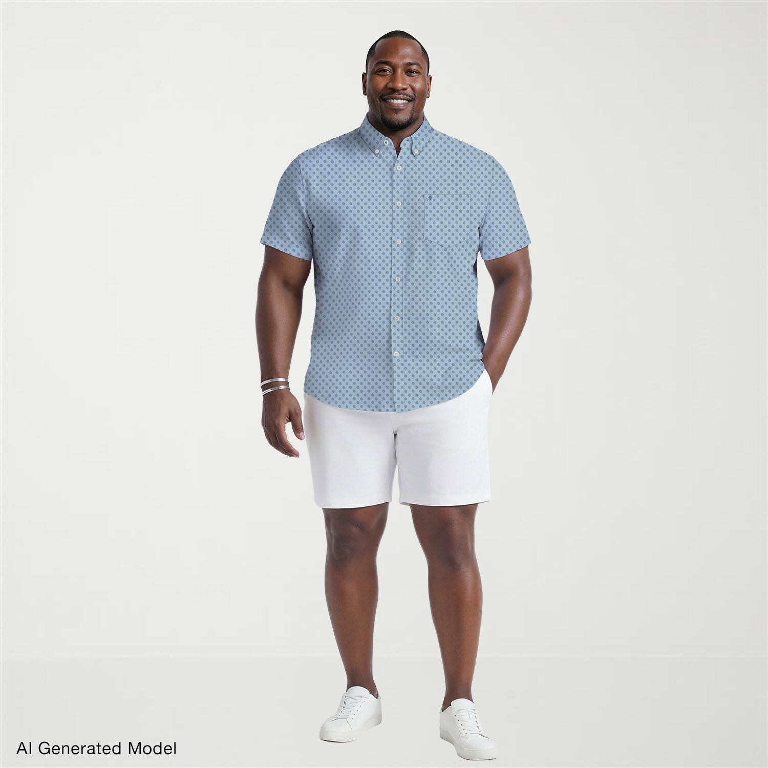 IZOD Breeze Mens Short Sleeve Classic Fit Big and Tall Button-Down Shirt