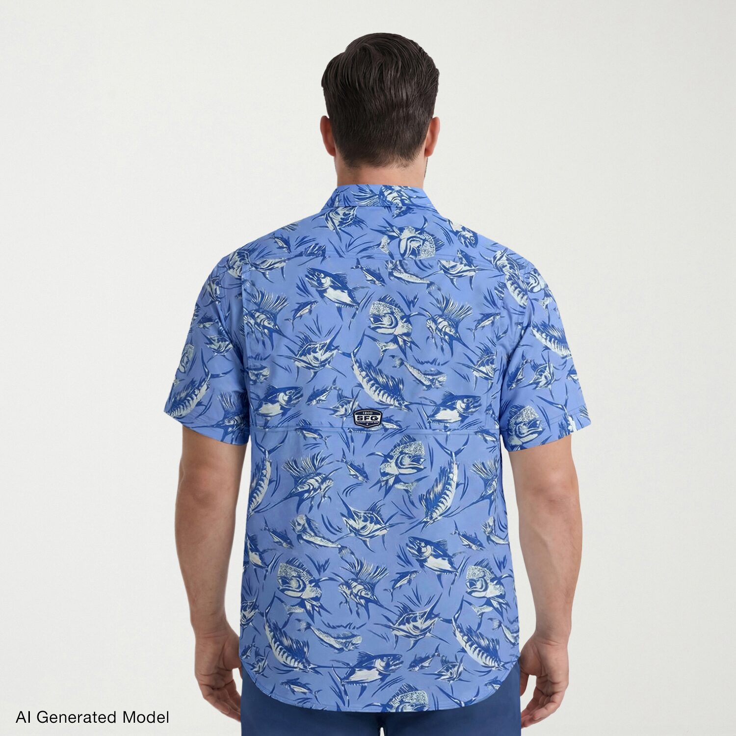 IZOD Sunshield Performance Mens Short Sleeve Classic Fit Stretch Fabric Big and Tall Button-Down Shirt