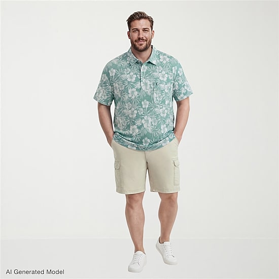 IZOD Sunshield Performance Big and Tall Mens Classic Fit Short Sleeve Polo Shirt
