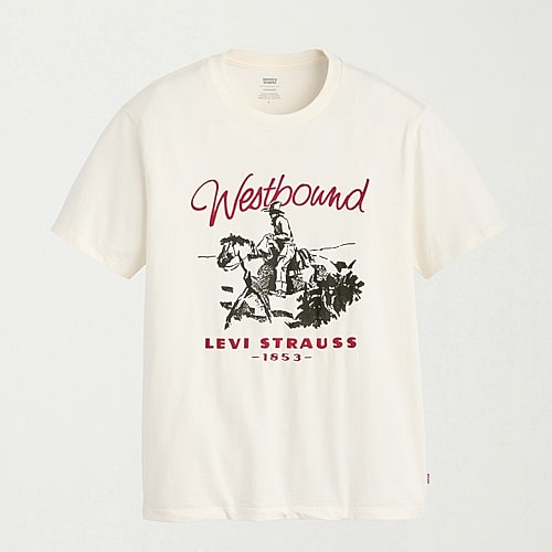 Levi 's Mens Crew Neck Short Sleeve Classic Fit Big And Tall Graphic T-shirt In White