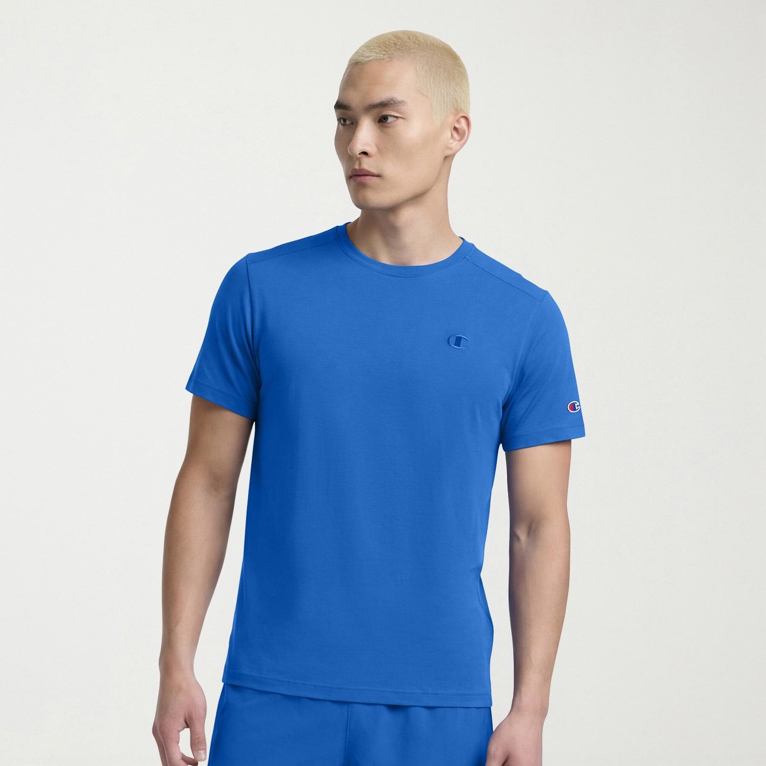 Champion Mens Crew Neck Short Sleeve Embroidered Active T-Shirt