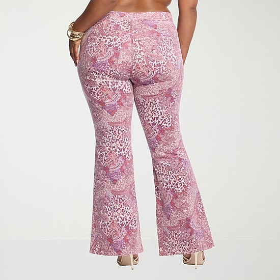 JS Jessica Simpson Womens Plus High Rise Flare Corduroy Pant