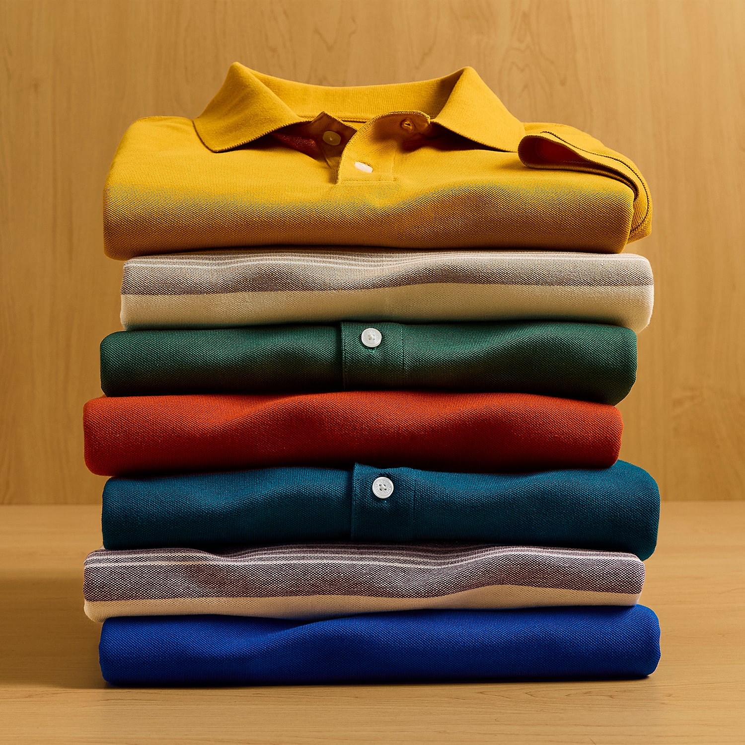 St. John's Bay Premium Stretch Striped Oxford Mens Classic Fit Short Sleeve Polo Shirt