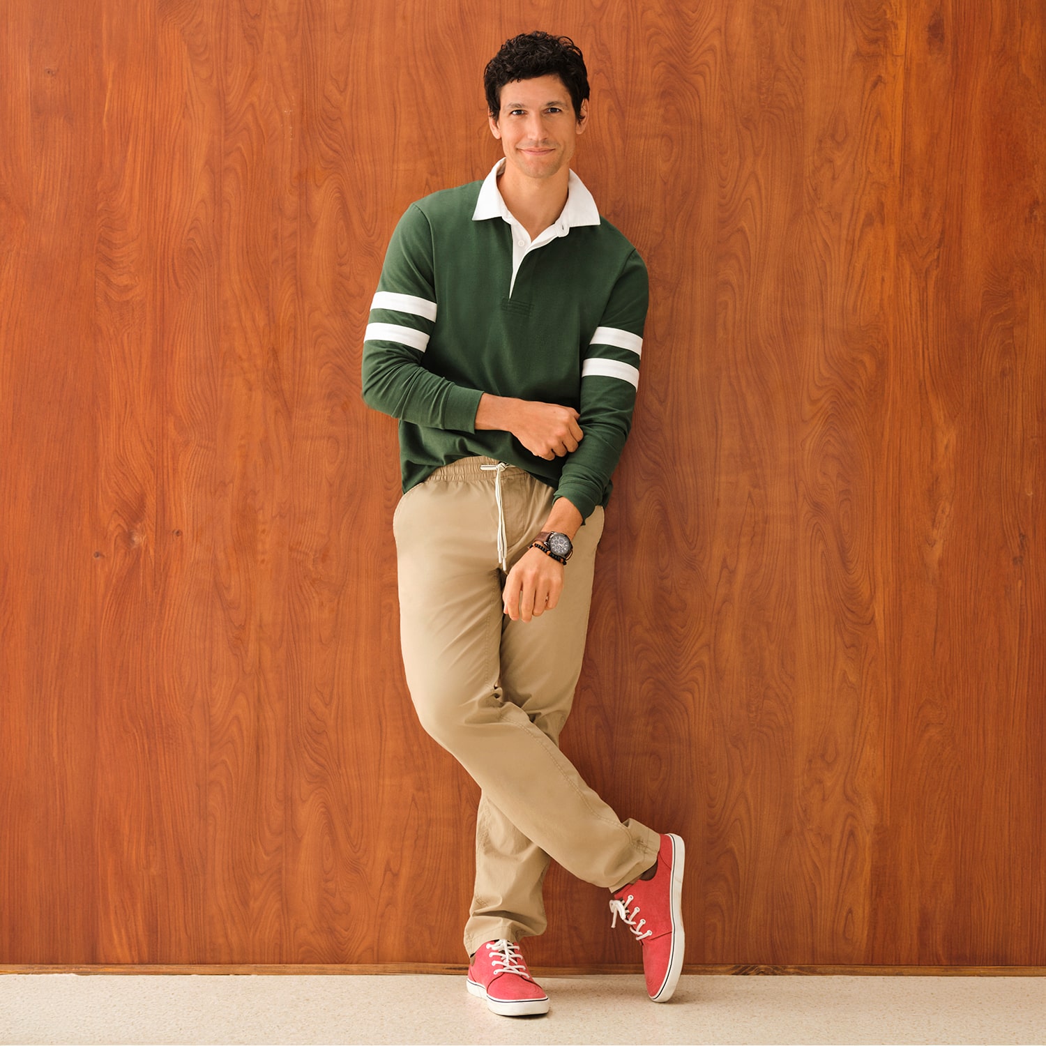 St. John's Bay Stretch Chino Mens Straight Fit Flat Front Pant
