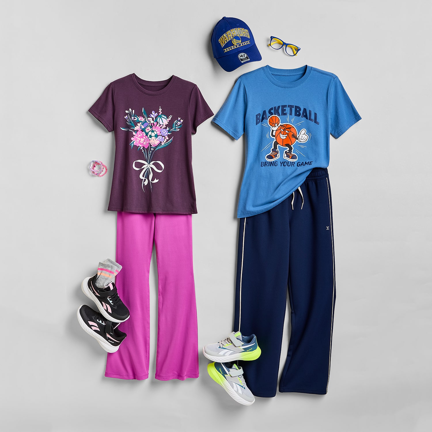 Xersion Little & Big Kid Girls Crew Neck Short Sleeve Regular Fit Graphic T-Shirt