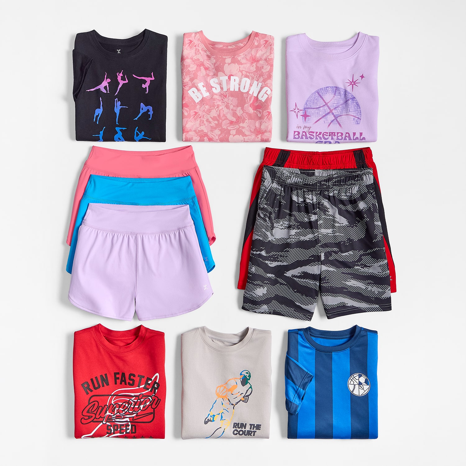 Xersion Little & Big Kid Girls Crew Neck Short Sleeve Regular Fit Graphic T-Shirt