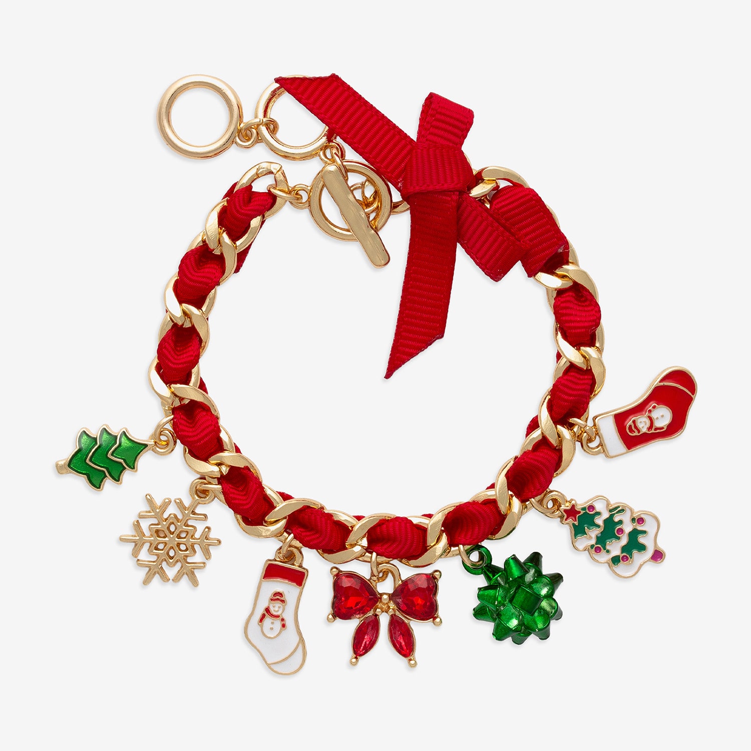Mixit Womens Charm Bracelet, Color: Red - JCPenney
