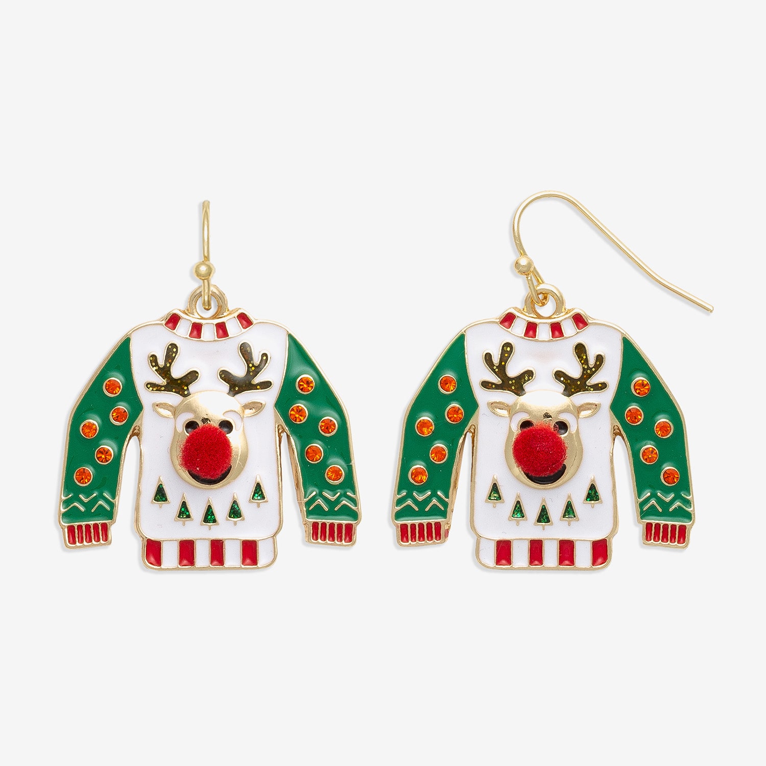 Mixit Womens Multi Color Glass Stainless Steel Drop Earrings