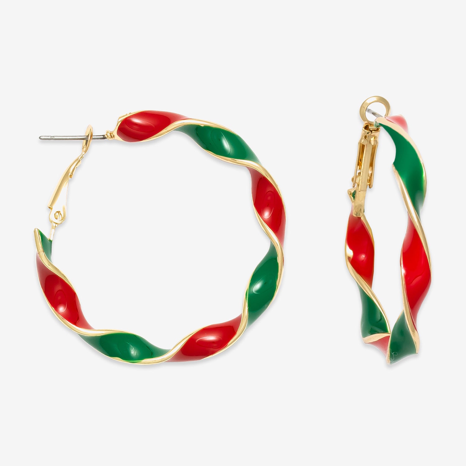 Mixit Womens Stainless Steel 38mm Hoop Earrings