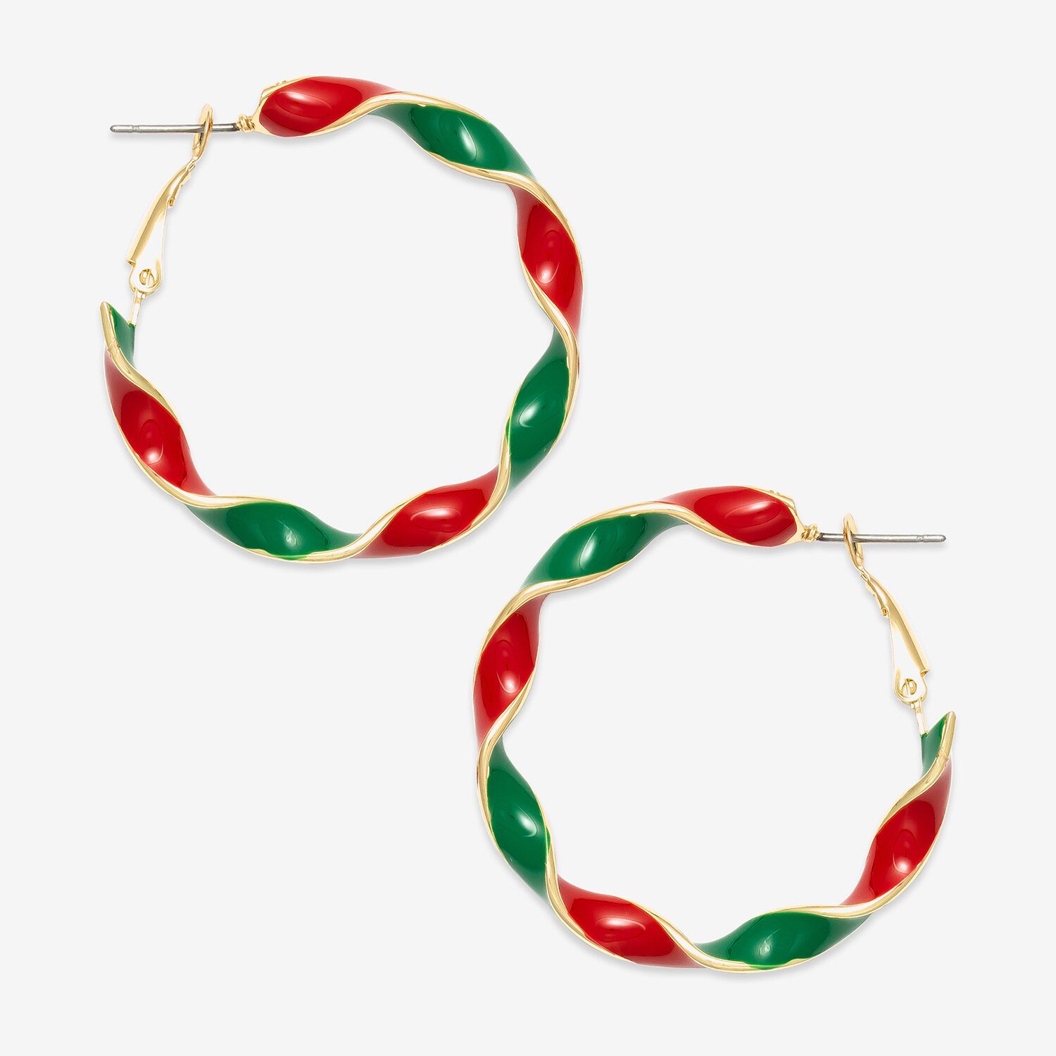Mixit Womens Stainless Steel 38mm Hoop Earrings