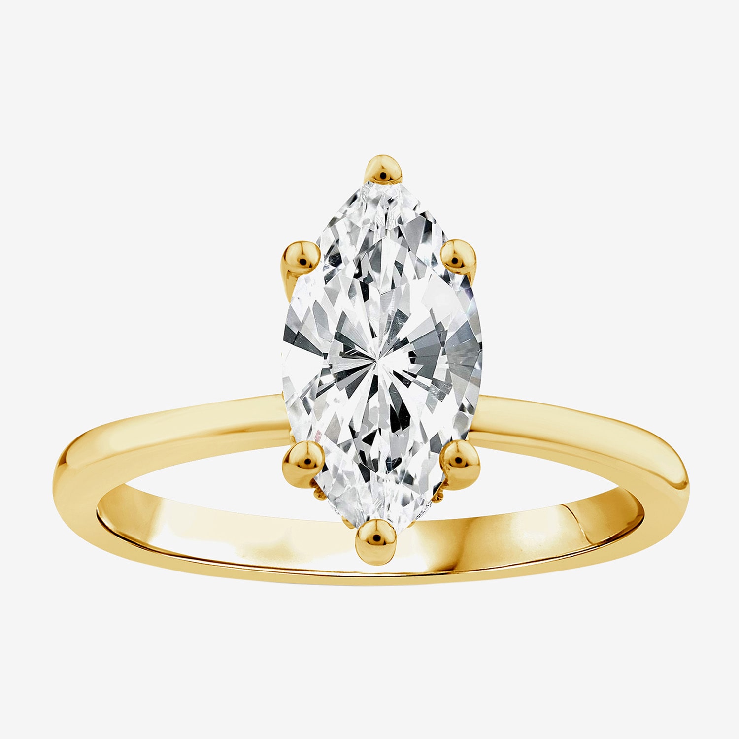 (F / Vs2) Womens 1 1/2 CT. T.W. Lab Grown White Diamond Sterling Silver Marquise Side Stone Engagement Ring