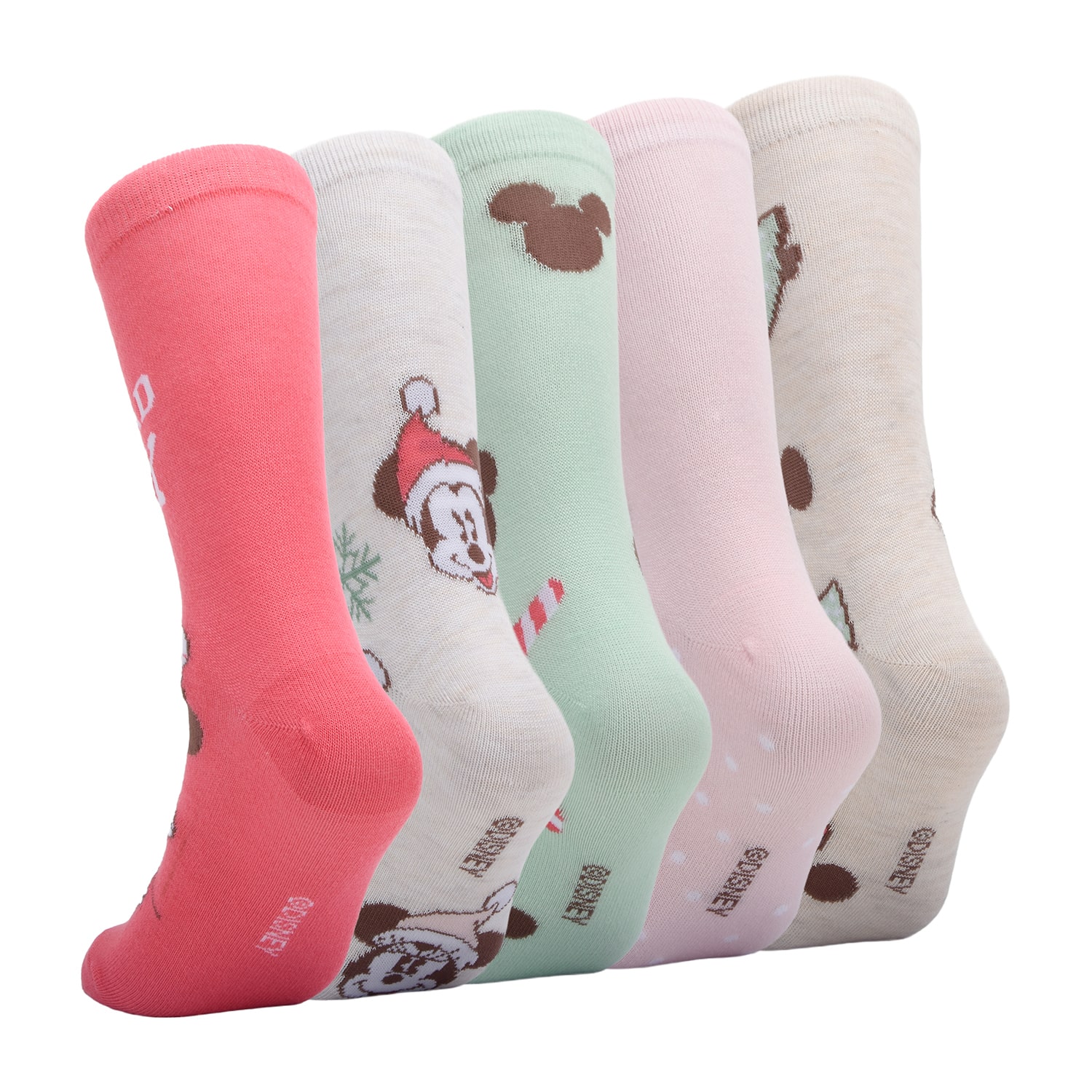 Womens 5-pc. Minnie Mouse Crew Socks