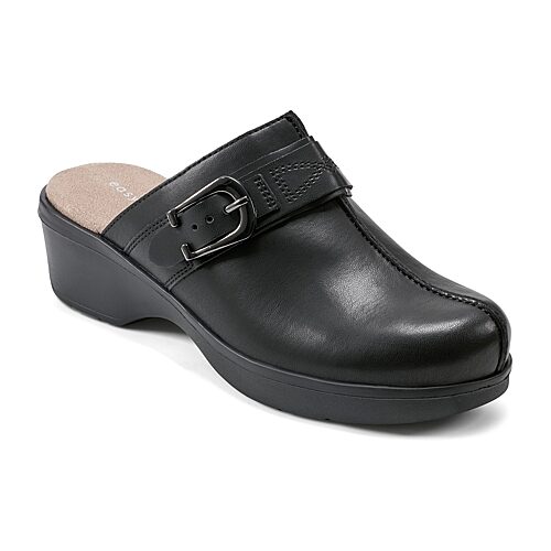 Easy Spirit Polly3 Womens Round Closed Toe Clogs, 8 Medium, Black