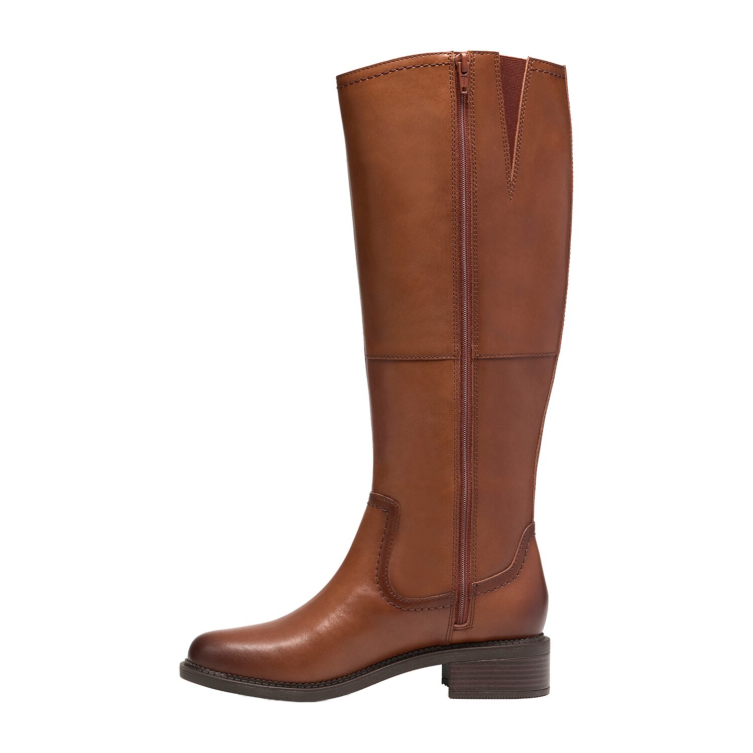 Clarks Womens Maye Ride Block Heel Riding Boots