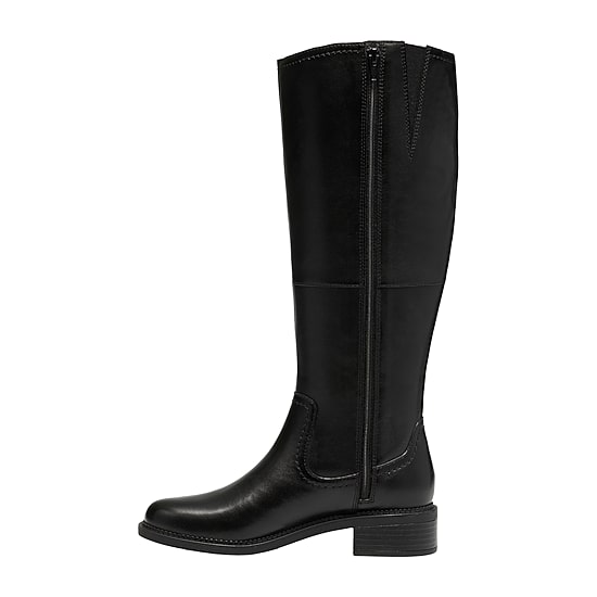 Clarks Womens Maye Ride Block Heel Riding Boots
