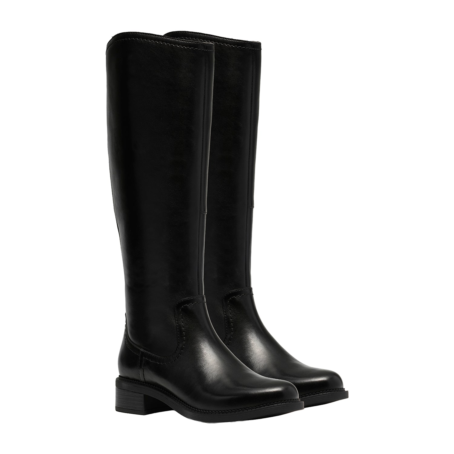 Clarks Womens Maye Ride Block Heel Riding Boots