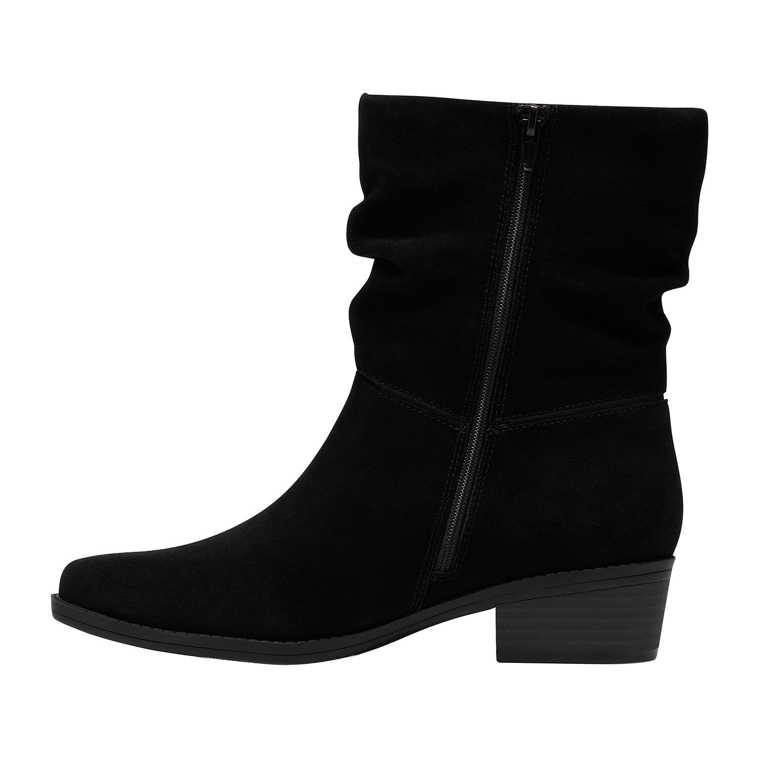 Clarks Womens Danyelle Ruby Flat Heel Slouch Boots