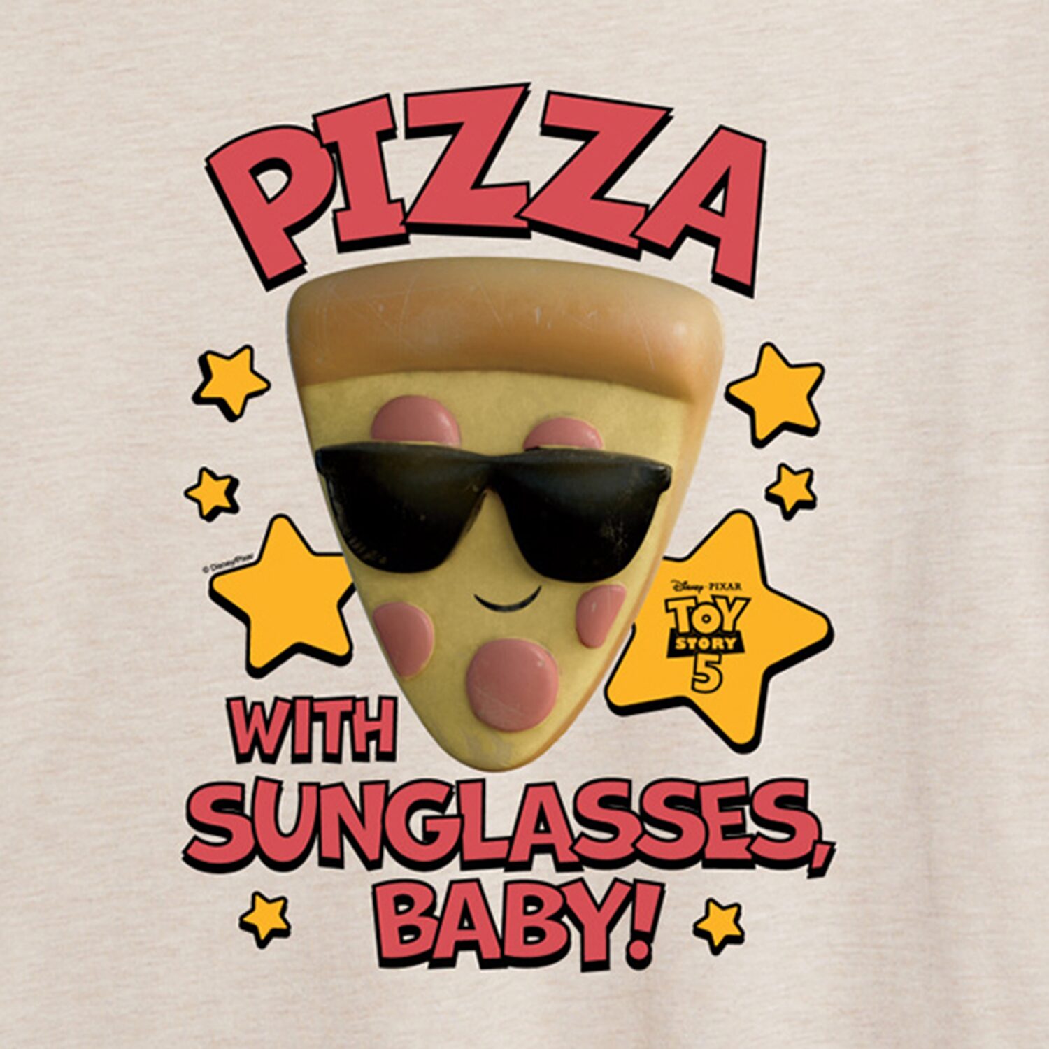 Womens Juniors Crew Neck Short Sleeve Oversized Toy Story Graphic T-Shirt