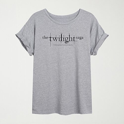 Hybrid Tees Womens Juniors Crew Neck Short Sleeve Oversized Graphic T-shirt In Gray