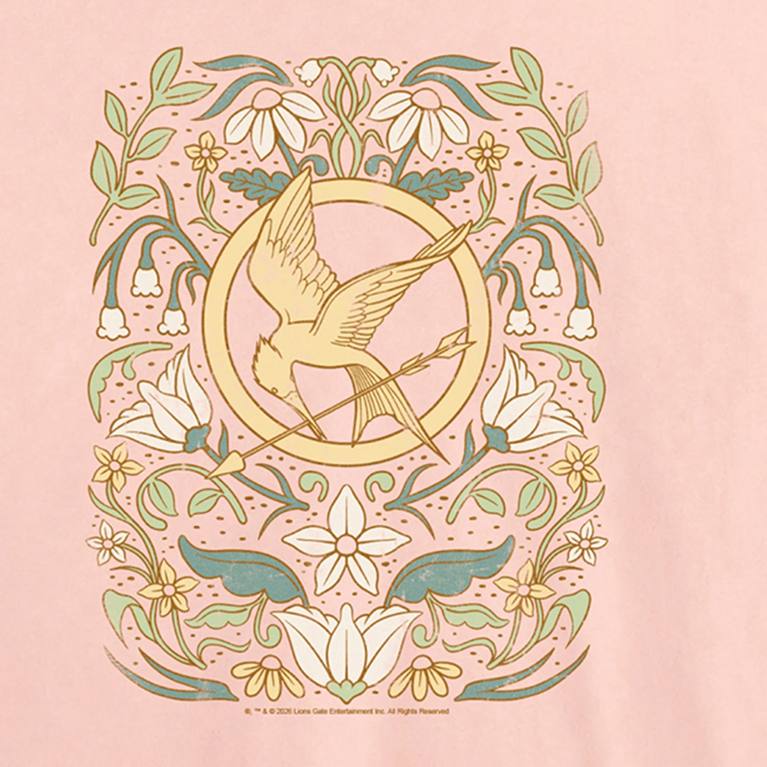 Womens Juniors Crew Neck Short Sleeve Regular Fit The Hunger Games Graphic T-Shirt