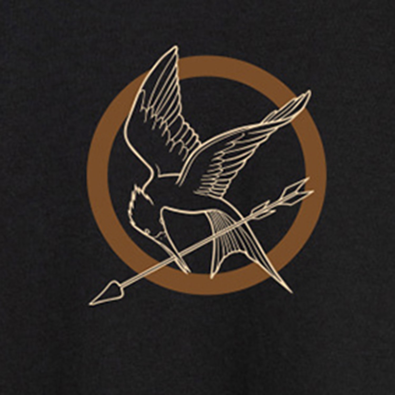 Womens Juniors Crew Neck Short Sleeve Oversized The Hunger Games Graphic T-Shirt