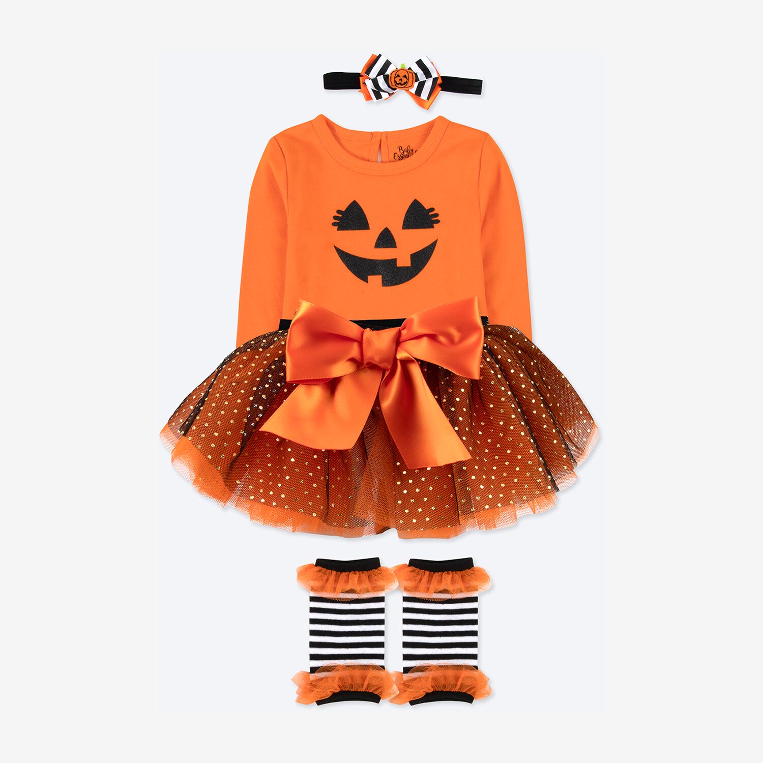 Baby Essentials Halloween Tutu Girls 4-pc. Clothing Set