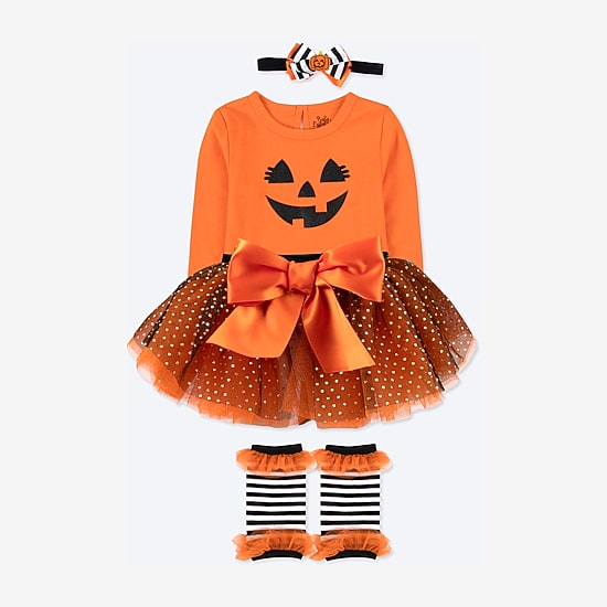 Baby Essentials Halloween Tutu Baby Girls Mesh 4-pc. Baby Clothing Set