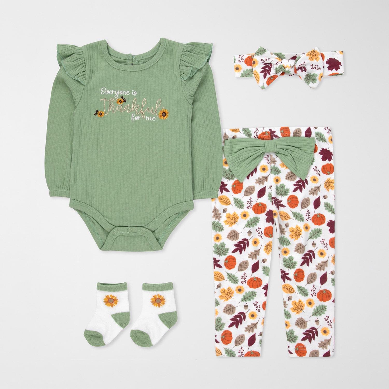 Baby Essentials Girls 4-pc. Clothing Set