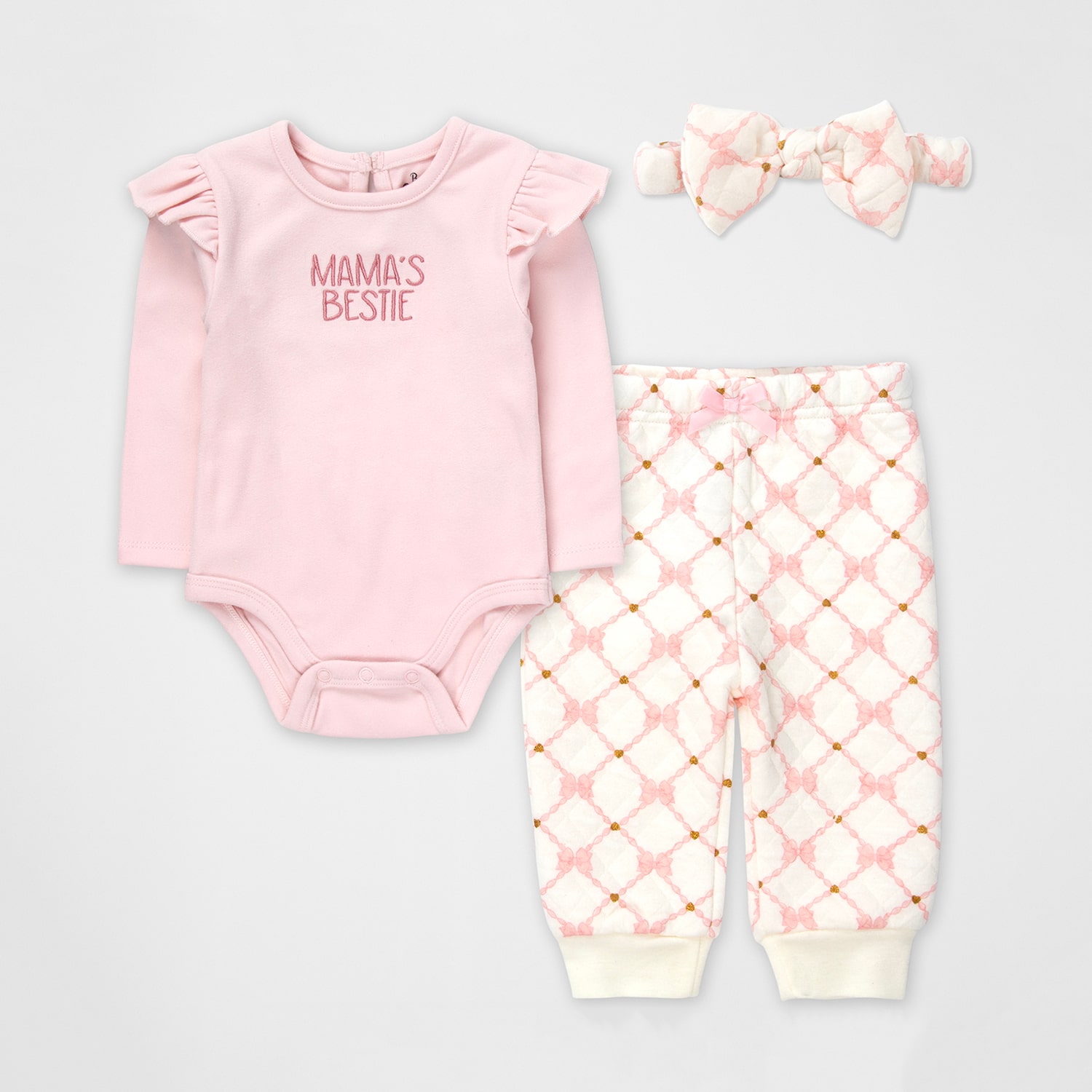 Baby Essentials Girls 3-pc. Clothing Set
